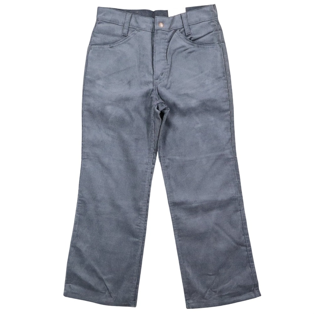 Levis 919 Corduroy Pants Boys 28 Husky Vintage 80s Navy Blue Straight Leg USA